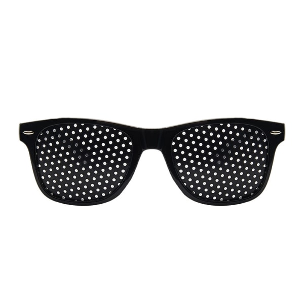 1 Pack Pinhole lasit, parantaa näköä, musta, unisex