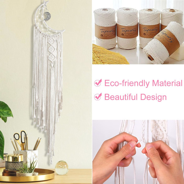 Veggdekor Macrame Veggteppe Boho Dekor Estetisk Romdekor G