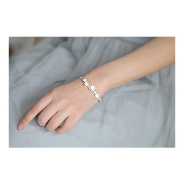 Justerbart silverarmband, dam 925 sterling silver armband