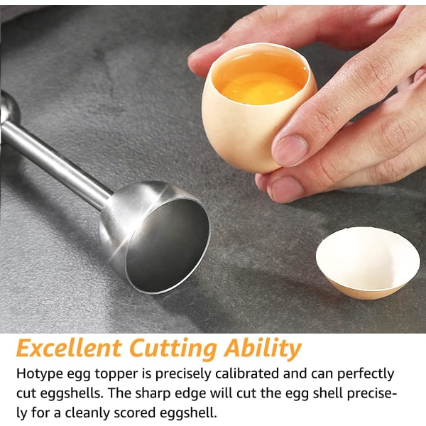 Verktyg för att knäcka ägg och ta bort den övre delen av skalet
