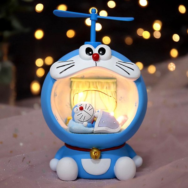 Tegneserie Ornament Doraemon Rund Stjernelys Leselys