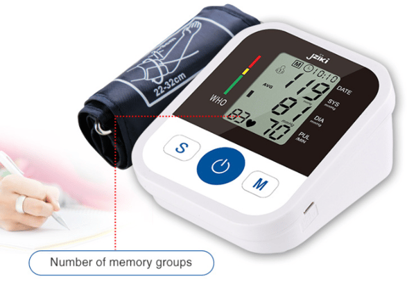 Elektronisk overarmsblodtryksmåler, manchetpositionering Con