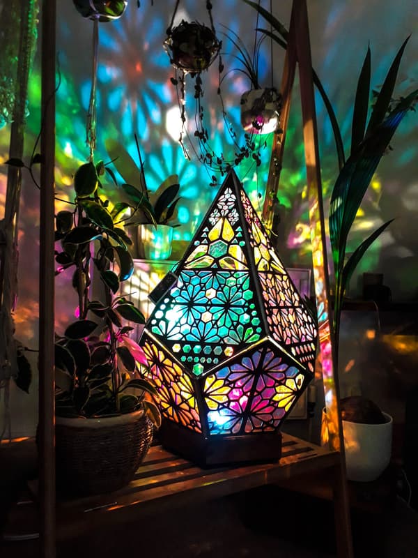 Bohemian Mosaic Starry Sky Floor Projections Lamp Table Bedside L