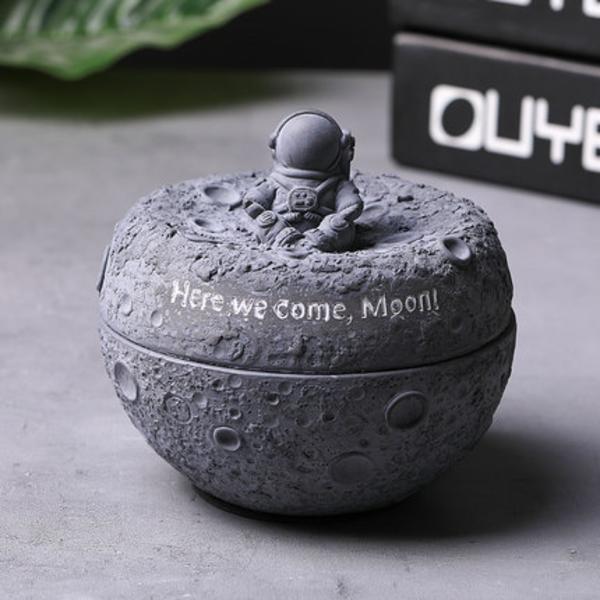 Måne Astronaut Askkopp Kreativ Anti Fly Ash Hushåll