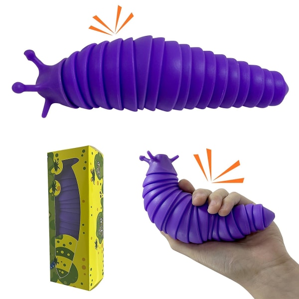 Fidget Slug 3D-printet venlig leddelt Fidget Slug leddelt legetøj søde Fidget tilbehør fleksibel Fidget sensoriske legetøj til børn voksne stressaflastningsgaver