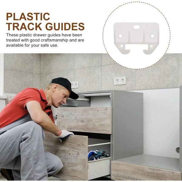 13 st Vit Plast Låda Skena Guide Byrå Låda Guide Möbel R