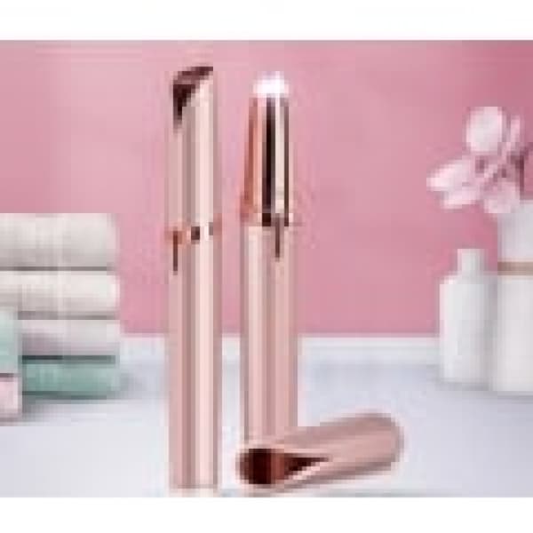 Trimmer med LED for øyenbryn/nesehår/ansiktshår/bikini Roségull