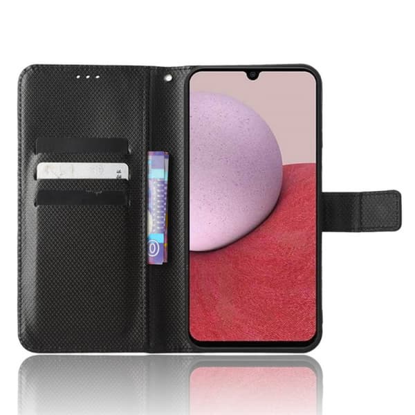 Samsung Galaxy A25 lompakkokotelo jalustalla - Musta
