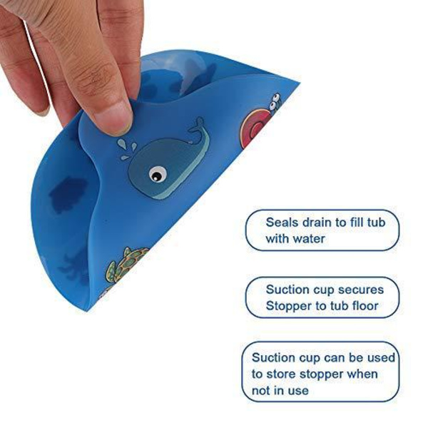 1 stk. badekarspropper, silikonestopper, universal badekar