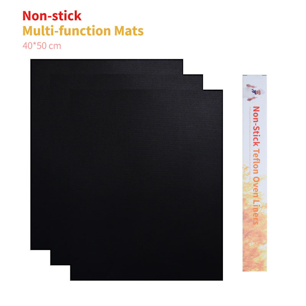 Ugnfoder för ugnens botten, 3-pack stor tjock stark icke-