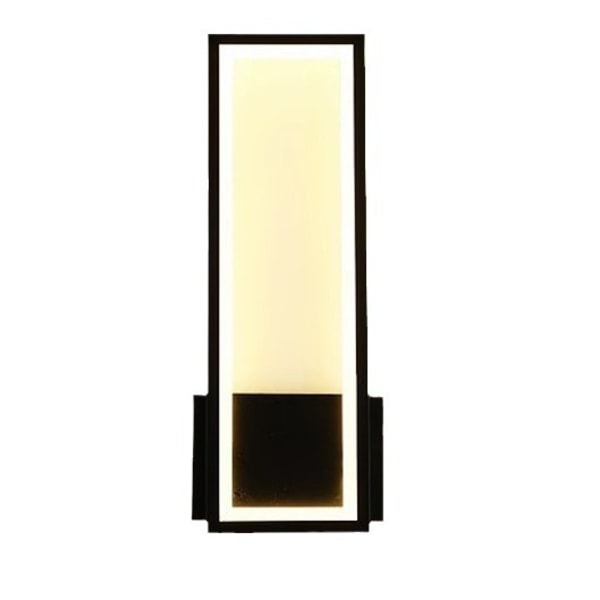 Moderne Sort Akryl Væglampe, Tri-Color Væglampe til Soveværelse, Stue, Gang, Trappeopgang, 32CM