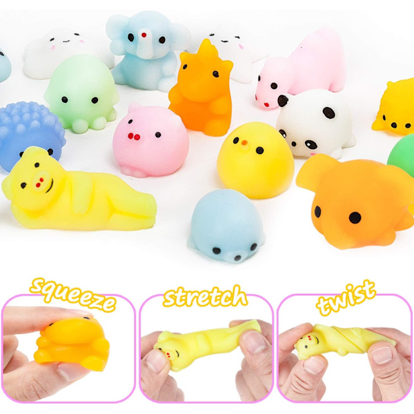 72 kpl Kawaii Squishies, leluja lastenjuhliin, mini stressi