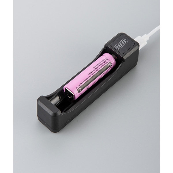 1 stk. 18650-oplader med type C-kabel, 4,2V lithium-batteri smart-oplader til 14500 26650 18650-batterier, 1 slot