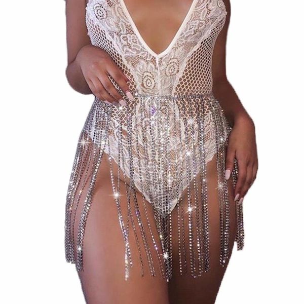 Tassu Navel Chain Crystal Beach Body Chain Fashion Vyötärökoru
