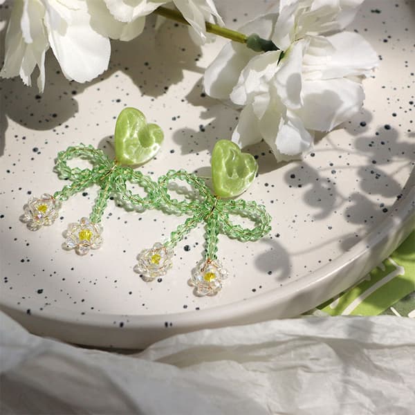 Mote  Elegante Statement Stud Øredobber for Kvinner,grønn