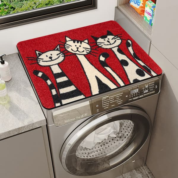 Vask + tør tre katte måtte vaskbar støvmåtte katte 40 x 60 cm