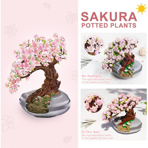 Mini Bricks Sakura Bonsai Model 426 pcs Creative DIY Simulation M