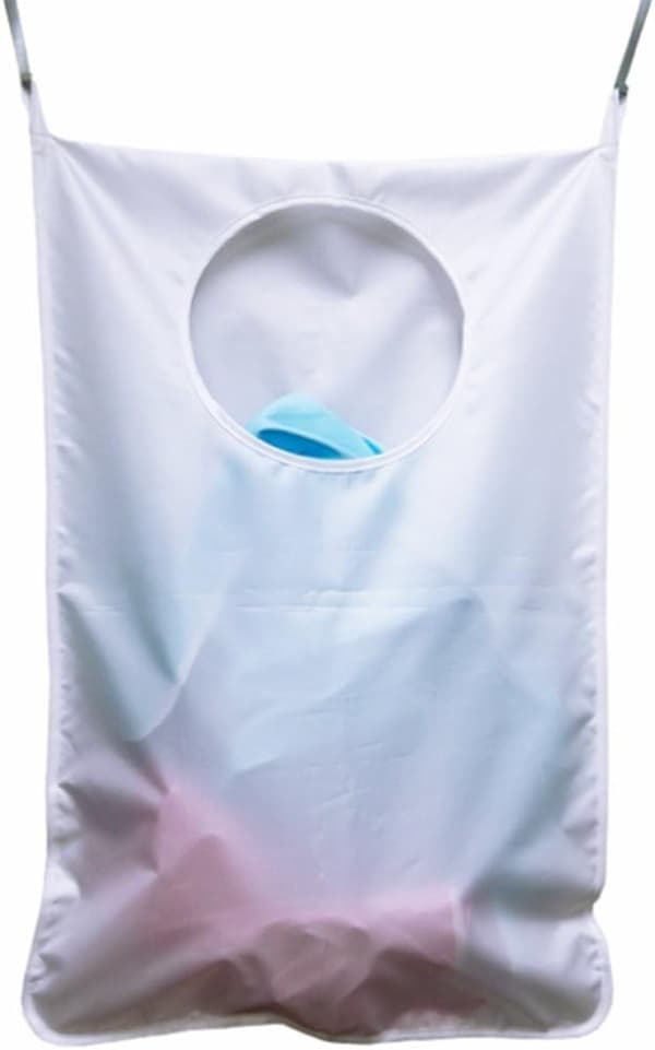 Plassbesparende hengende klesvask Oxford Cloth Bag + 2 rustfrie