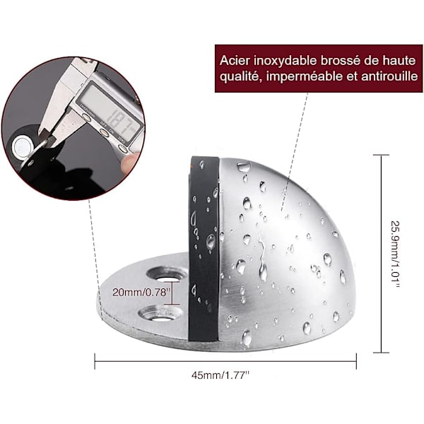 Magneettinen ovenpysäytin 4 kpl ruostumatonta terästä liimattu magneettinen ovi