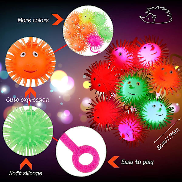 LED Puffer Ball Glowing Puffer Balls Multi-Color Flashing Puffer
