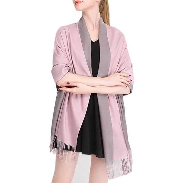 1 st rosa elegant kashmir pashmina halsduk för höst vinter kvinnor