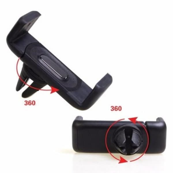 Bilmontering MOBILHOLDER Til Ventilation Med 360 ROTATION Sort