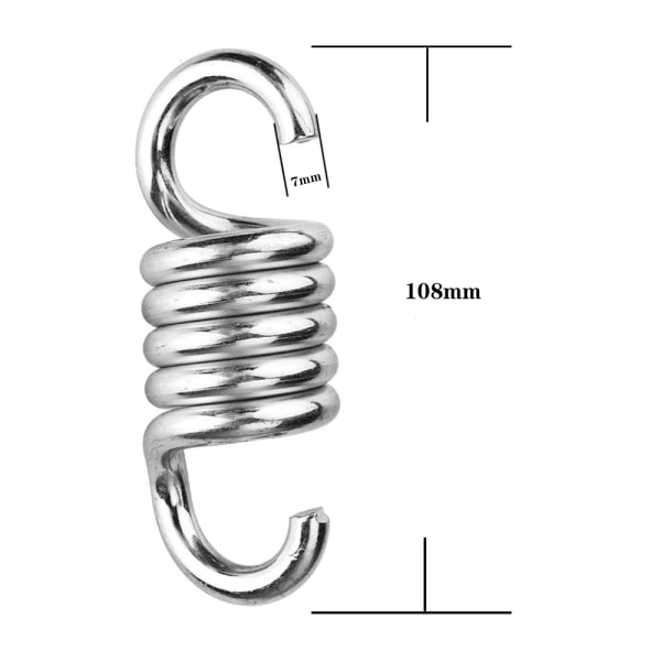 Hængekøje fjeder 3 stk. 7mm hængekøje stol fjeder, fjederkrog forlængelse, hængekøje stol tilbehør, til veranda stole hængende gynger