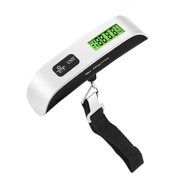 Bärbar Elektronisk Bagagevåg, Multifunktionell Resväska Våg, Upp Till 50kg (1 Pack)