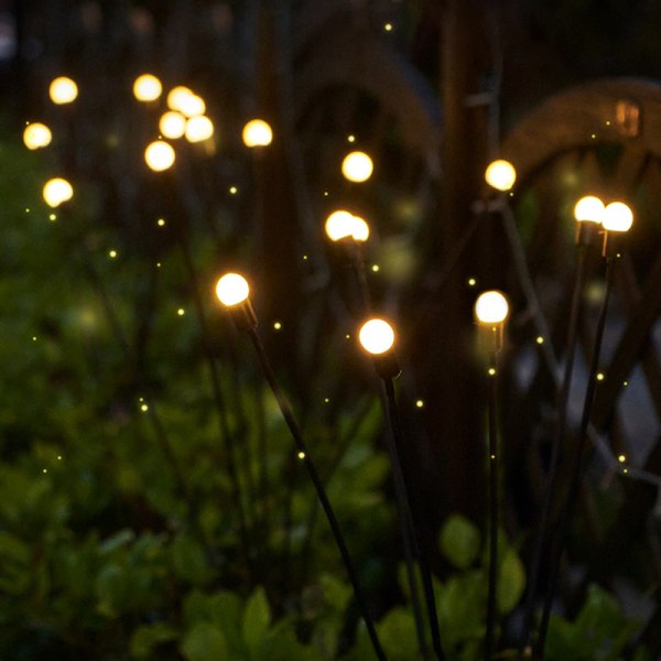 2 stk. solcelledrevne hagelys, Starburst Swing Lights - Svinger når det