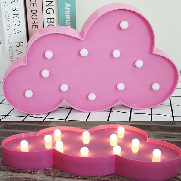 3D Cloud Lampe Dekorativ LED Skilt Natlys til Børn Voksne, Ba