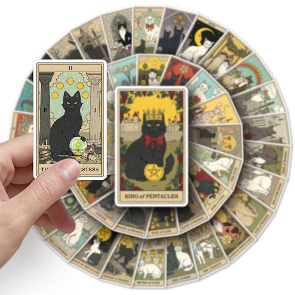 78 Kitty Tarot -korttimatkatarra