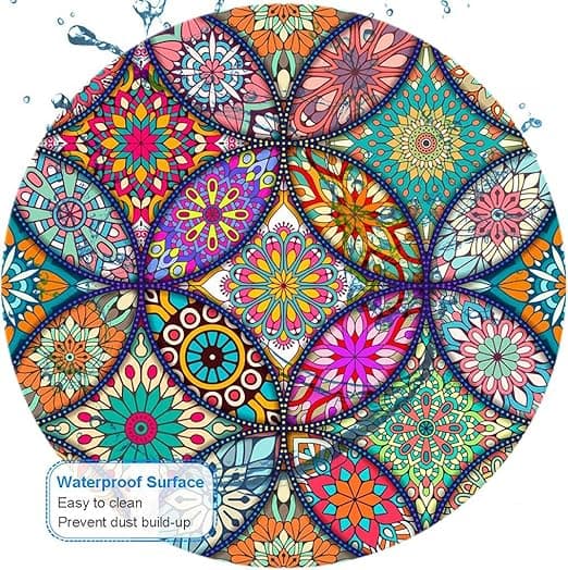 Musematte, rund mandala musematte, søt musematte med design, N