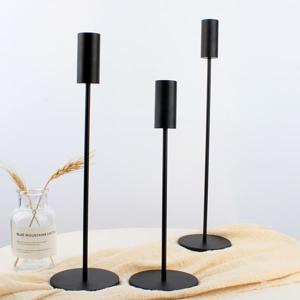 Lysestaker Sett med 3, Matte Lysestaker Holdere, Dekorative C
