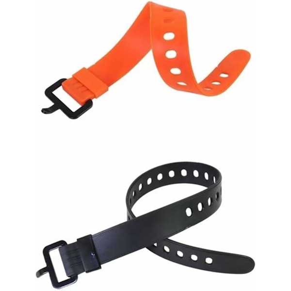 Multifunktionelle udendørs stropper, bagage- og udstyrsfastgørelser (orange, lang 45x2,5 cm)