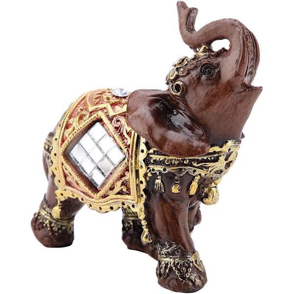 Elefant statue skulptur heldig rigdom feng shui træ korn 3D fi