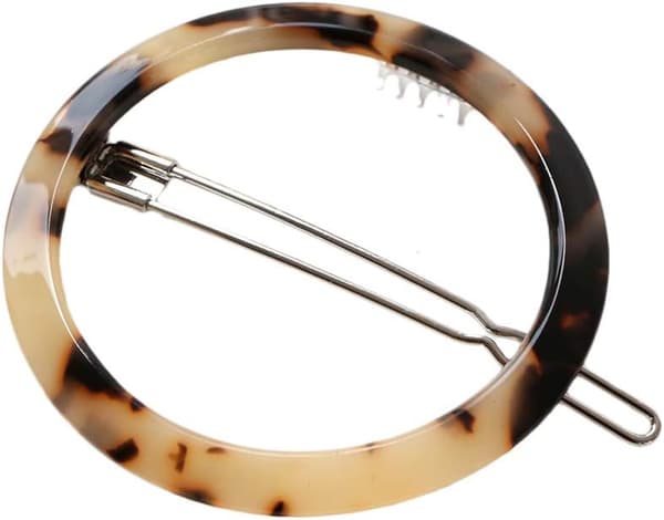 4 stk Akryl Resin Hårklips, Geometrisk Leopard Sirkel Hårnål