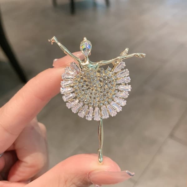 1 stk. Dame Brystpin Balletdanser Form Brosche Delikate Tøj
