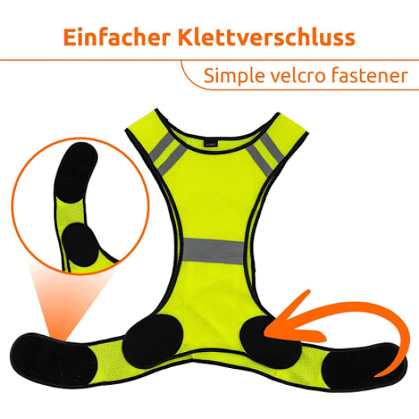 1 stk. Gåsportvest Gul Refleksvest