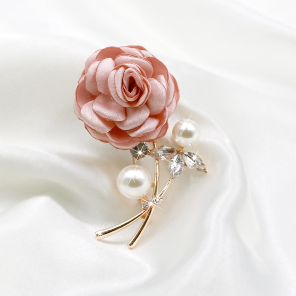 Rose Flower Brooch Pins – Stoff Håndlagde Rose Flower Brooches fo