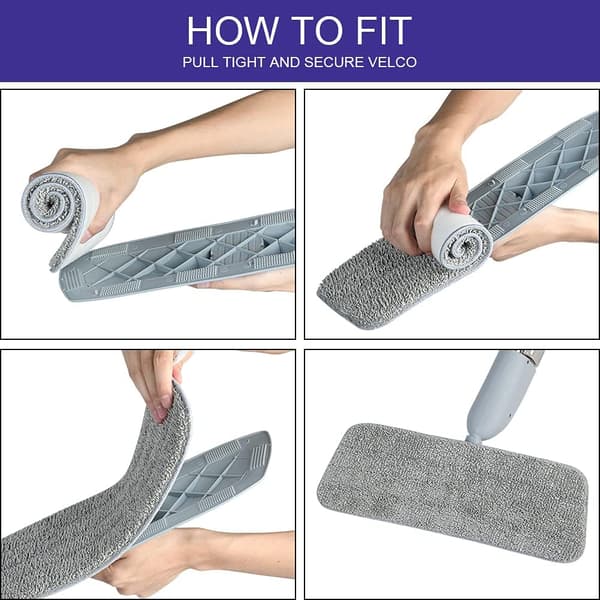 6 stk. moppehoveder, mikrofiber spraymopper til spraymopper, 16\"