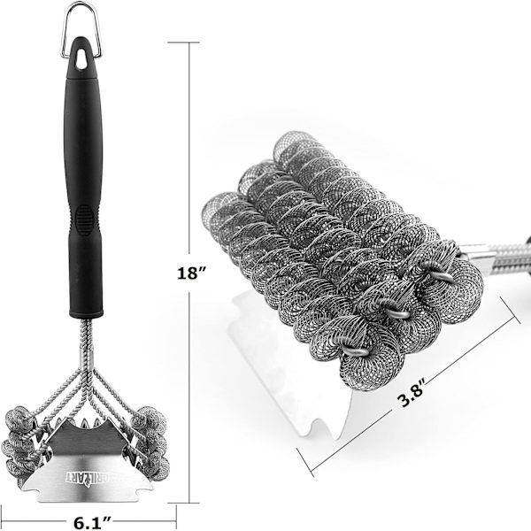 Grillborste och skrapa utan borst – Säker grillborste för grill –