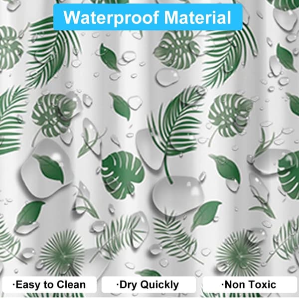 Duschdraperi Foder med 12 Plastkrokar, 180*180cm Plast Duschdraperi