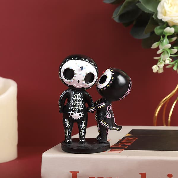 1 st Sugar Skull Par Figur Til Døden Resin Samleobjekt