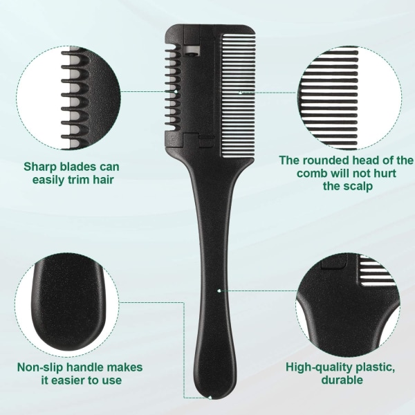 Razor Comb Tynd Kam Razor Comb Saks Razor Comb Saks Dobbeltsidet Frisør Razor Comb Til Hårklipning Og Styling