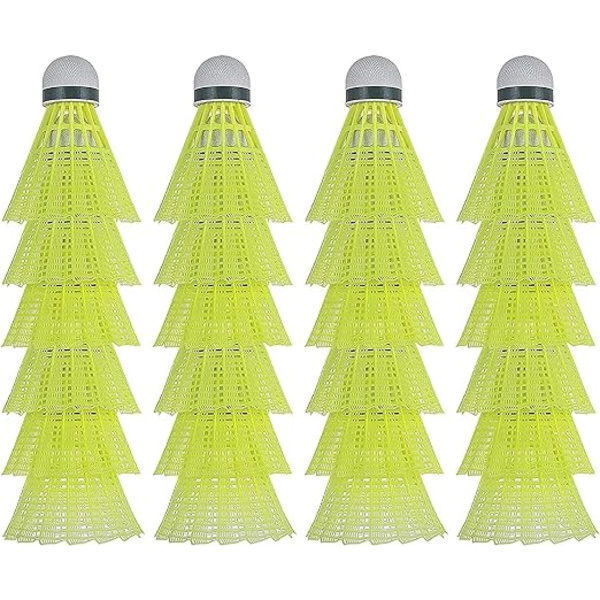 24 stk Badminton Shuttlecocks Birdies, Nylon Feather Shuttlecocks
