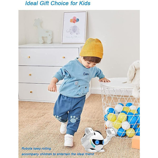 Lille sten Baby Toy 3-12 år, Touchable Interactive Rolling Rob