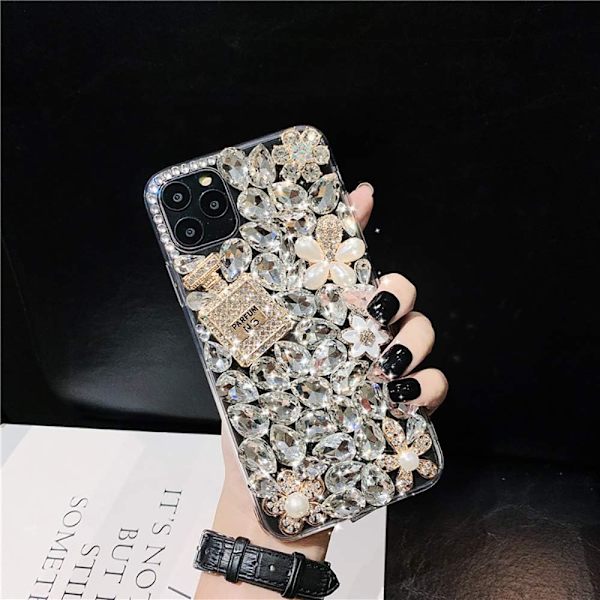 iPhone 11 Bling Bling Rhinestone Fodral för Flickor Fashion Lyx Diamant