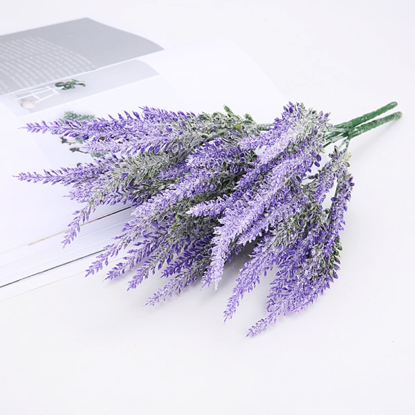 8 buntar konstgjorda lavendelblommor Konstgjorda blommor och Ind