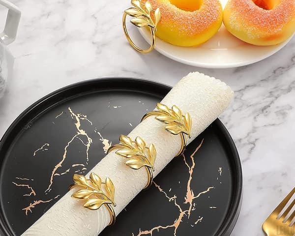 20 stk. Guld Servietringe - Elegant Guld Servietring til Bord