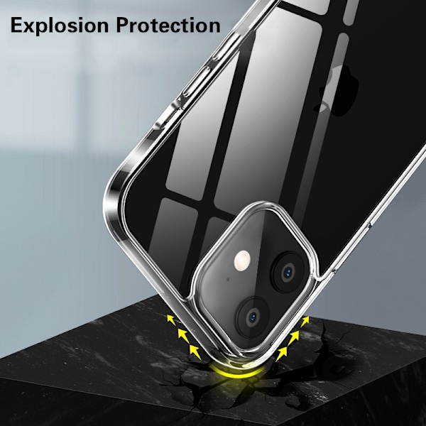 Sæt med 2 covers til iPhone 13 - Transparent og tynd
